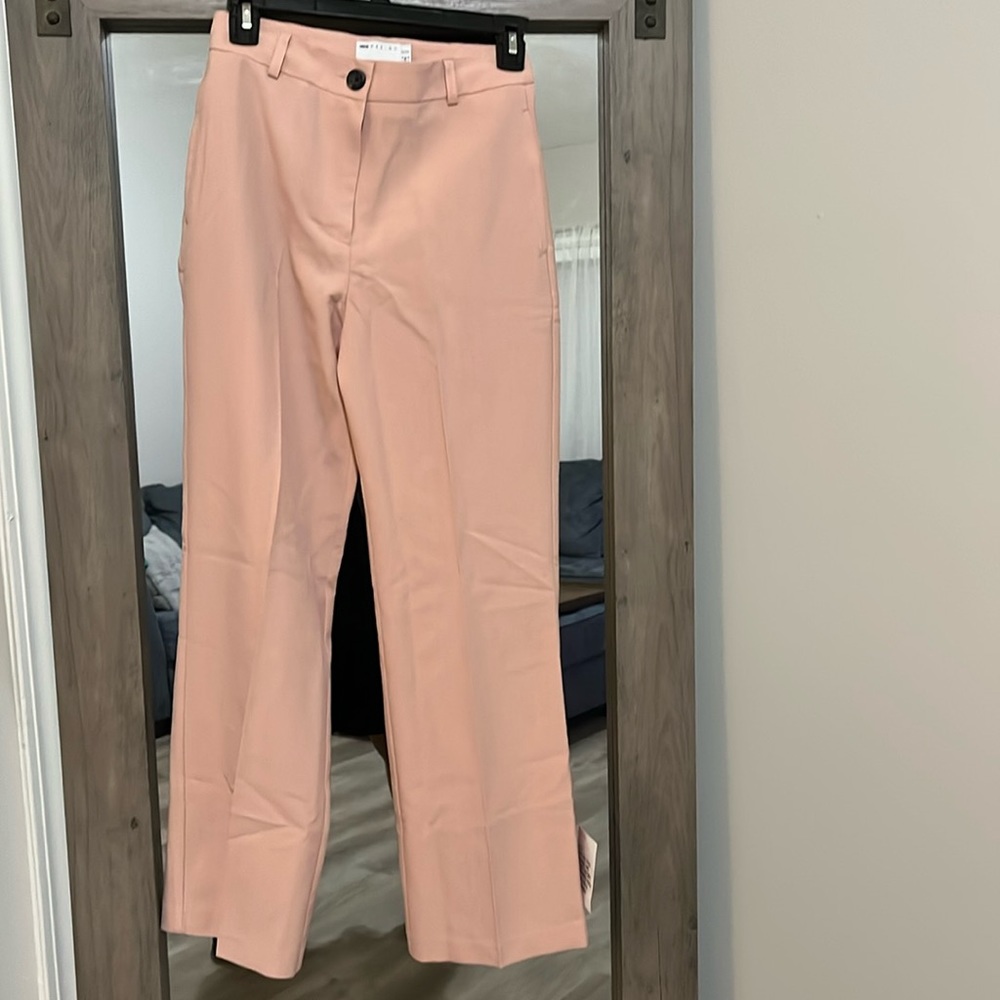 Peach petite slack pants. Size 0